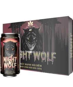 [Thùng/24Lon]Nước tăng lực Night Wolf vị cà phê 245ml